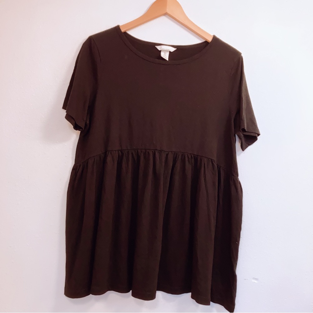 H&M MAMA/MATERNITE PLEATED COMFORT SHIRT MEDIUM